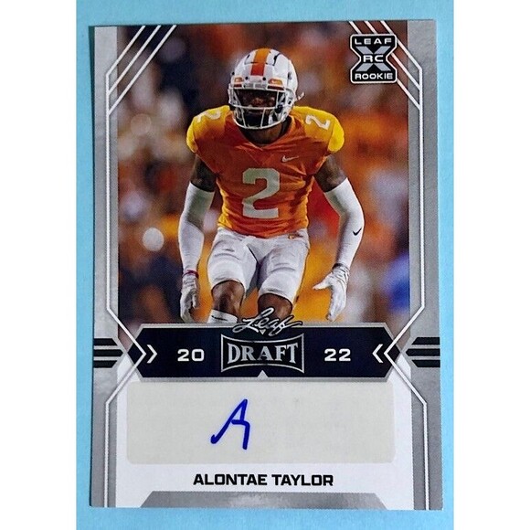 Leaf Other - 2022 Leaf Draft NO Saints, Alontae Taylor Tennessee ,Autographed Card #BA-AT1